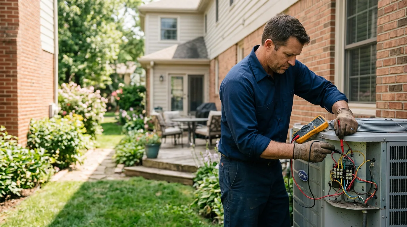 HVAC technician working near Murrayville, IL